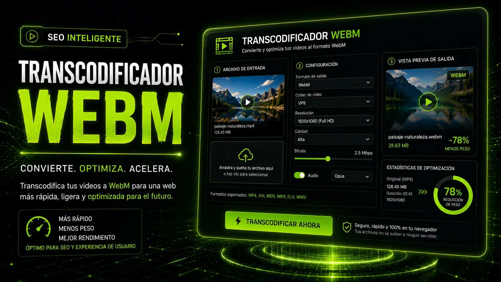 Convertidor de MP4 a WebM